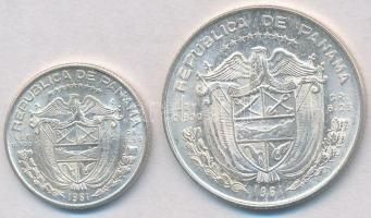 Panama 1961. 1/10B Ag + 1/4B Ag "Vasco Nunez de Balboa" T:1-
Panama 1961. 1/10 Balboa Ag ...