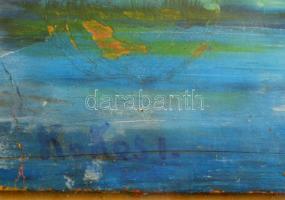 Kokas jelzéssel: Horizontok. Olaj, karton, üvegezett keretben, 20×30 cm