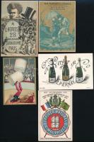 cca 1880-1900 5 db litografált élelmiszer reklám kártya jó állapotban / 5 litho food advertising