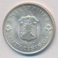 Fülöp-szigetek 1947S 50c Ag "Douglas MacArthur" T:1-
Philippines 1947S 50 Centavos Ag &qu...