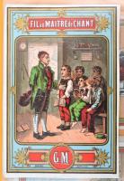 cca 1900 Cérna és pamut fonál címke gyűjtemény. 85 db litografált címke gyűrűs berakóban szépen rend...