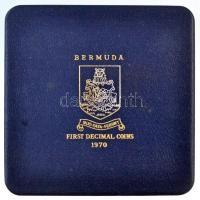 Bermuda 1970. 1c-1$ (6xklf) forgalmi sor dísztokban, közte 1970. 1$ Ag "II. Erzsébet" T:1 ...