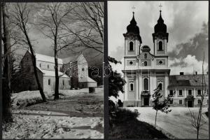 cca 1960-1970 Magyarországi templomok, templomromok (Hegymagos, Kővágóörs, Nógrádsáp, stb.), 7 db, 2...