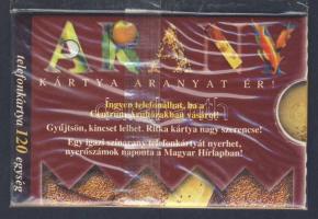 1995 Arany telefonkártya 120 egységes használatlan telefonkártya