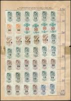 1966 Általános iskolai tandíjkimutatás  összesen 4.050 Ft névértékű illetékbélyeggel