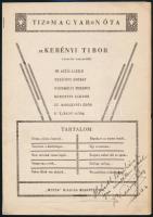 1942 Tíz magyar nóta. Kerényi Tibor versei. A szerző dedikálásával