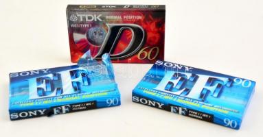 3 db Sony és TDK kazetta