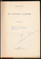 Grosics Gyula: Így láttam a kapuból. DEDIKÁLT! Bp., 1964, Sport. Kiadói félvászon kötésben.