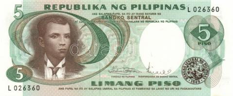 Fülöp szigetek 1969. 1P, 5P Sign.8 T:I