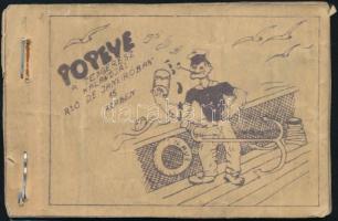 1940 Popeye a tengerész kalandjai Rio de Janeiróban, kisalakú füzet 16 db erotikus rajzzal, 6,5x10 cm