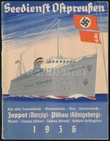 1936 Seedienst Ostpreussen- Danzig- Königsberg. Hajómenetrend / Ship schedule 64p-
