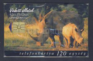 1998 Védett állatok: Szélesszájú orszarvú 120 egységes használatlan telefonkártya