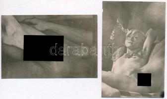 cca 1950-1960 2 db pornográf fotó, 7×10,5 cm