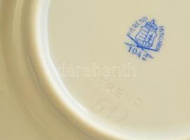 Herendi virág mintás kis tálka (6 db), kézzel festett, jelzett (koronás), hibátlan, d: 12 cm (6×)