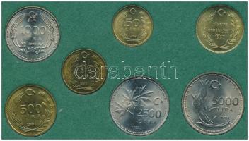 Törökország 1993. 50L-5000L (6xklf) forgalmi sor műanyag tokban + 1993. "T. C. Darpahne" á...