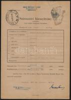 1925-1944 Versenylovak csikólevele, marhalevele, származási bizonyítványai, stb., 5 db