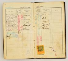 1924 Pázmány Péter Tudományegyetem, jogászhallgató fényképes leckekönyve aláírásokkal: Pauler Ákos, ...