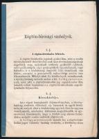 1868 A rögtönbírósági szabályok. 12p. A statárium bevezetésének és gyakorlásának módjai