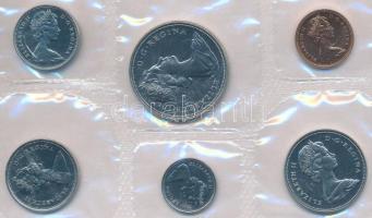 Kanada 1970. 1c-1$ (6xklf) forgalmi sor lezárt fóliában T:BU Canada 1970. 1 Cent - 1 Dollar (6xdiff) coin set in sealed foil packing C:BU