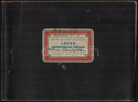 1940 Bp., Rákospalotai lakók nyilvántartási könyve 1940-1947 + szelvények