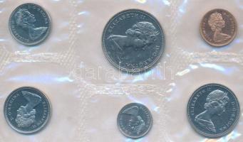 Kanada 1969. 1c-1$ (6xklf) forgalmi sor lezárt fóliában T:BU Canada 1969. 1 Cent - 1 Dollar (6xdiff) coin set in sealed foil packing C:BU