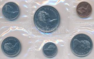 Kanada 1973. 1c-1$ (6xklf) forgalmi sor lezárt fóliában T:BU Canada 1973. 1 Cent - 1 Dollar (6xdiff) coin set in sealed foil packing C:BU