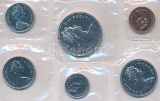 Kanada 1971. 1c-1$ (6xklf) forgalmi sor lezárt fóliában T:BU Canada 1971. 1 Cent - 1 Dollar (6xdiff) coin set in sealed foil packing C:BU