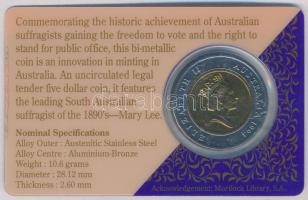 Ausztrália 1994. 5$ "II. Erzsébet / Az dél-ausztrál női választójog 100. évfordulója" műan...