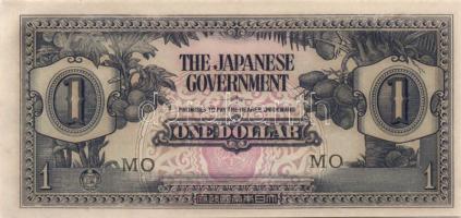 Burma/japán megsz. 1942-44. 5R T:I + Malaya/japán megsz. 1942. 1$ T:I