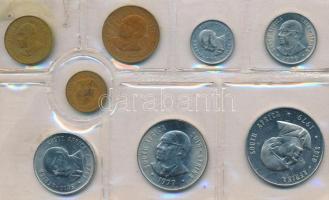 Dél-Afrika 1979. 1/2c-1R (8xklf) forgalmi sor zárt fóliacsomagolásban T:1,1- patina South Africa 1979. 1/2 Cent - 1 Rand (8xdiff) coin set in sealed foil packing C:UNC,AU patina