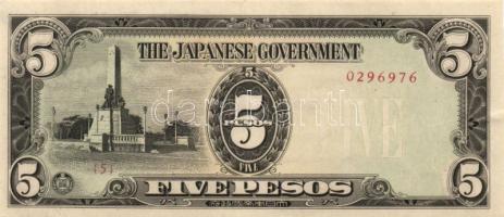 Fülöp szigetek/japán megszállás 1943-44. 5P, 100P (2x) T:I