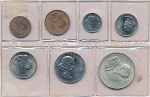 Dél-Afrika 1967. 1c-1R (7xklf) forgalmi sor zárt fóliacsomagolásban, közte 1967. 1R Ag "Dr. Ver...