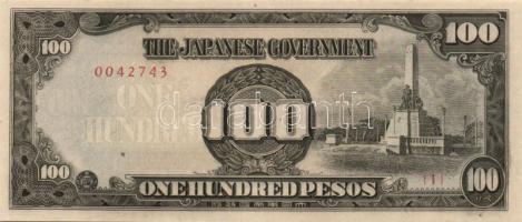 Fülöp szigetek/japán megszállás 1943-44. 5P, 100P (2x) T:I