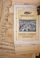 cca 1840-1970 Nagy doboznyi papírrégiség, szentkép, fotó, szignettás újságok, peres iratok, stb