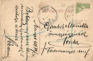 Nagyenyed, Aiud; Fő tér, üzletek, vártemplom. No. 468. / main square, shops, castle church (r)