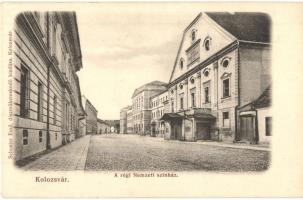 Kolozsvár, Cluj; A régi Nemzeti színház. Schuster Emil kiadása / old national theater