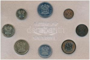 Dél-Afrika 1991. 1c-2R (8xklf) forgalmi sor zárt fóliacsomagolásban T:1 patina South Africa 1991. 1 Cent - 2 Rand (8xdiff) coin set in sealed foil packing C:UNC patina