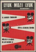 1989 A Fekete Lyuk alternatív zenei klub dekoratív mozijának műsoros plakátja, szép állapotban, 36×26 cm