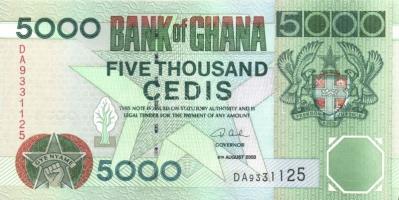 Ghana 1999-2003(1996). 1000C, 2000C, 5000C komplett sor! T:I