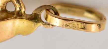 Arany (Au) 18K velencei gondola medál, jelzett, nettó: 1,6 g