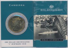 Ausztrália 2000C 1$ Al-Br "Hmas Sydney II" kis karton dísztasakban T:1-
Australia 2000C 1...
