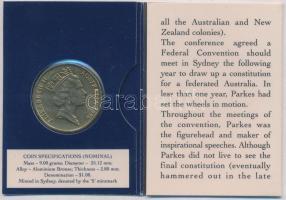 Ausztrália 1996S 1$ Al-Br "Sir Herny Parkes - A Föderáció atyja" kis karton dísztasakban T...