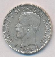 Svédország 1934G 2Kr Ag "V. Gusztáv" T:1-,2 Sweden 1934G 2 Kronor Ag "Gustaf V" C:AU,XF