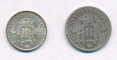 Svédország 1907EB 10ö Ag + 25ö Ag T:1-,2
Sweden 1907EB 10 Ore Ag + 25 Ore Ag C:AU,XF