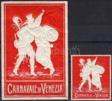 Olaszország 1910. Velencei karnevál 2 klf levélzáro / Carnevale di Venezia 2 versch. Vignetten