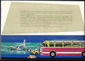 cca 1960 Az Ikarus 55 autóbusz rendkívül dekoratív angol nyelvű reklámkatalógusa, szép állapotban, 1...