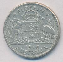 Ausztrália 1946. 1Fl Ag "VI. György" T:3 
Australia 1946. 1 Florin Ag "George VI&quo...