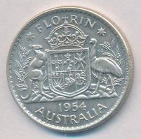 Ausztrália 1954. 1Fl Ag "II. Erzsébet" T:2 
Australia 1954. 1 Florin Ag "Elisabeth I...