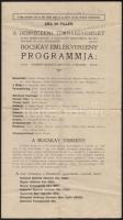 1913 A Debreceni Tornaegyesület Bocskay emlékversenyének programja, a résztvevők listájával és a győztesek nevének kézírásos bejegyzésével, unikális sportokirat, jó állapotban