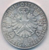 Ausztria 1959. 50Sch Ag "Tirol felszabadulásának 150. évfordulója" T:2 kis ph., patina
Au...